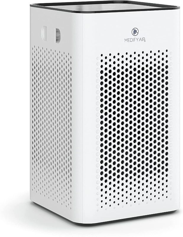 Photo 1 of Medify MA-25 Air Purifier with H13 True HEPA Filter | 500 sq ft Coverage | for Allergens, Smoke, Smokers, Dust, Odors, Pollen, Pet Dander | Quiet 99.9% Removal to 0.1 Microns | White, 1-Pack