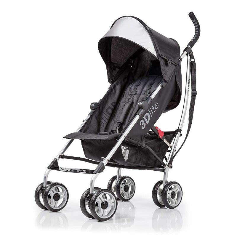 Photo 1 of Summer Infant 3Dlite Convenience Stroller, Black (Silver Frame)