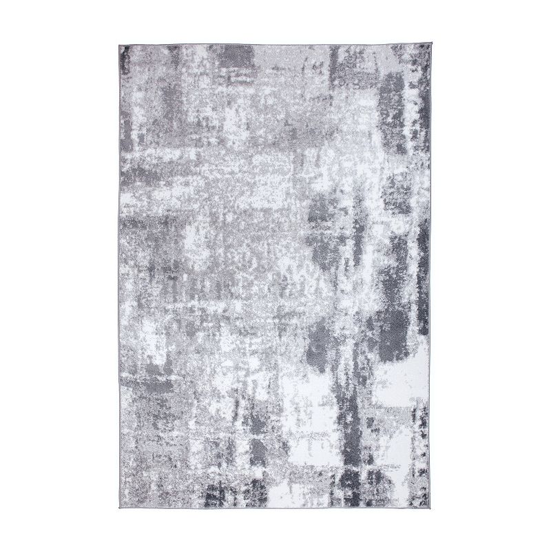 Photo 1 of Contemporary Abstract Gray 7 ft. 10 in. x 10 ft. Area Rug