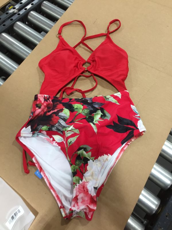 Photo 2 of Ariel Floral Cutout One Piece Swimsuit Sm