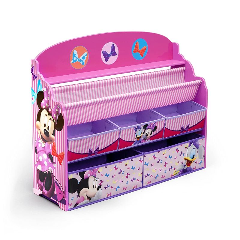 Photo 1 of Delta Children Deluxe Book & Toy Organizer - Greenguard Gold Certified, Disney Minnie Mouse