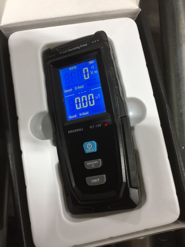 Photo 2 of ERICKHILL EMF Meter, Rechargeable Digital Electromagnetic Field Radiation Detector Hand-held Digital LCD EMF Detector, Great Tester for Home EMF Inspections, Office, Outdoor and Ghost Hunting