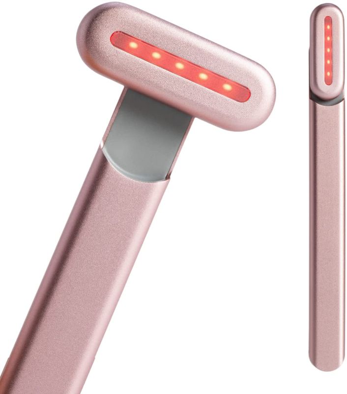 Photo 1 of SolaWave 4-in-1 Facial Wand | Red Light Therapy for Face and Neck | Microcurrent Facial Device for Anti-Aging | Skin Tightening Machine | Face Massager | Facial Wand [Rose Gold]