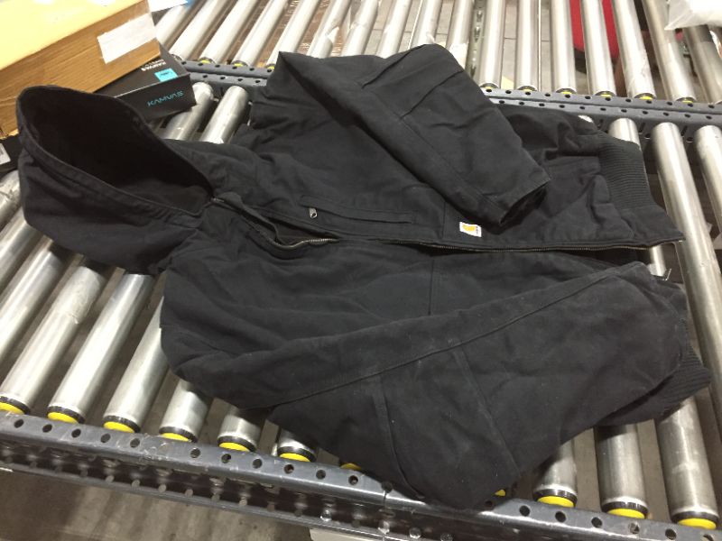 Photo 2 of CARHARTT FULL SWING® LOOSE FIT WASHED DUCK FLEECE-LINED ACTIVE JACKET, BLACK, SIZE XL
