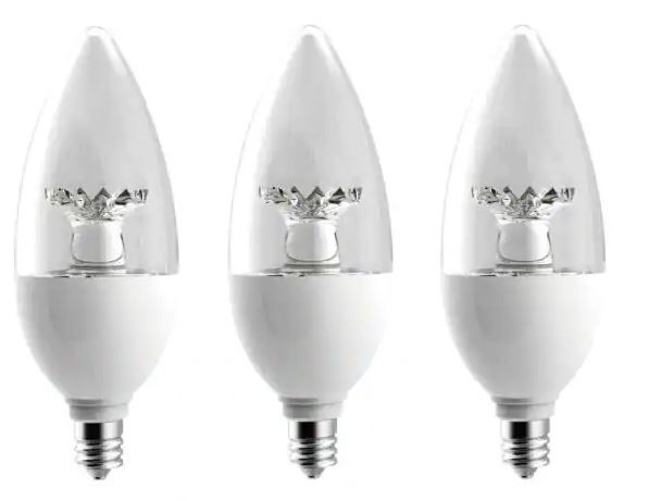 Photo 1 of 40-Watt Equivalent B11 Dimmable CEC LED Light Bulb Daylight (3-Pack), BOX OF 10, 30 BULBS TOTAL
