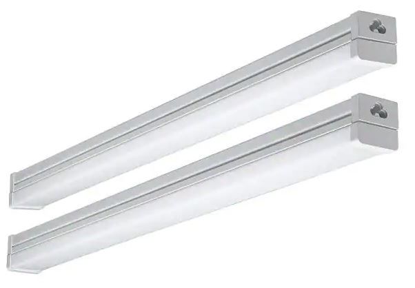 Photo 1 of Commercial Electric 2 ft. 100-Watt Equivalent Integrated LED High Output White Strip Light Fixture 1800 Lumens 4000K Bright White (4-Pack)
