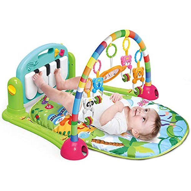 Photo 1 of WYSWYG Baby Gym Jungle Musical Play Mats for Floor, Kick and Play Piano Gym, GREEN