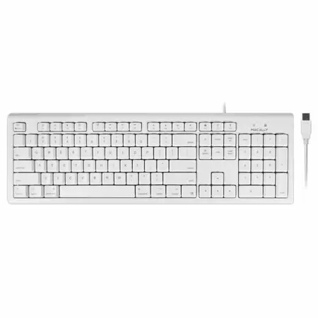 Photo 1 of Macally White 104 Key Full Size USB Keyboard for Mac - Cable Connectivity - USB
