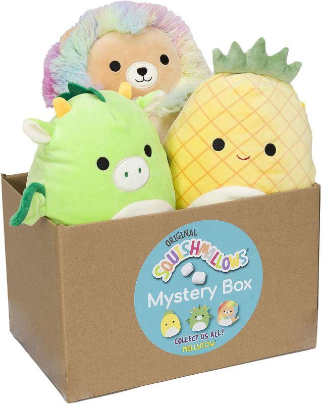 Photo 1 of Squishmallows Official Kellytoy Plush 8" Plush Mystery Box Three Pack - Styles Will Vary in Surprise 8" Plush Box That Includes Three 8" Plush
