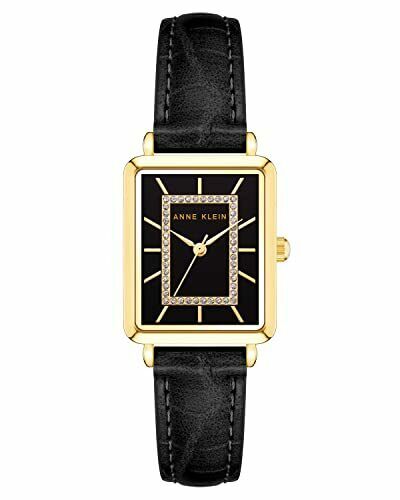 Photo 1 of Anne Klein Women's Japanese Quartz Dress Watch with Faux Leather Strap Black