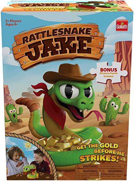 Photo 1 of Rattlesnake Jake - Get The Gold Before He Strikes! Game - Includes A Fun Colorful 24pc Puzzle by Goliath
