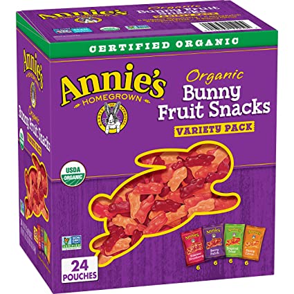 Photo 1 of Annie's Organic Bunny Fruit Snacks, Variety Pack, Gluten Free, Vegan, 24 ct
