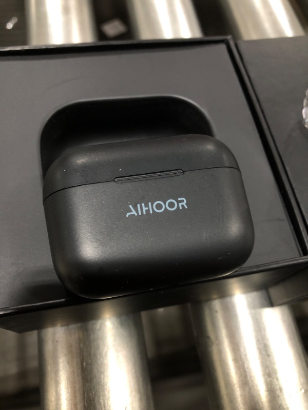 Photo 2 of AIHOOR Wireless Earbuds for iOS & Android Phones, Bluetooth 5.0 in-Ear Headphones with Extra Bass, Built-in Mic, Touch Control, USB Charging Case, 30hr Battery Earphones, Waterproof for Sport
