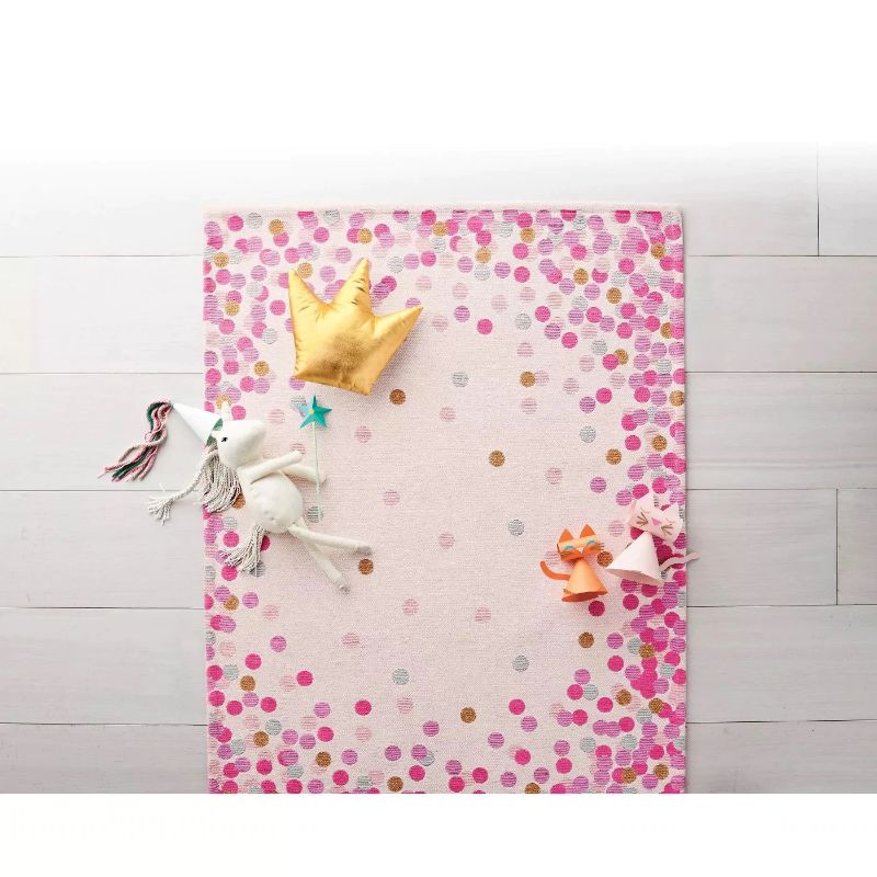 Photo 1 of 4'x5'6" Confetti Rug Pink - Pillowfort™
