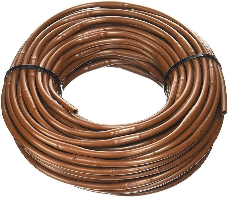 Photo 1 of (100' ft Roll) - USA Made - 1/4-Inch x Irrigation/Hydroponics Dripline with 6-Inch Emitter Spacing (Brown) (100' Foot Roll)
