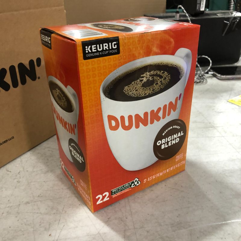 Photo 2 of 4 PACK, Dunkin Donuts Single-Serve Coffee K-Cup, Original Blend, Carton Of 22 (Min Order Qty 2)
