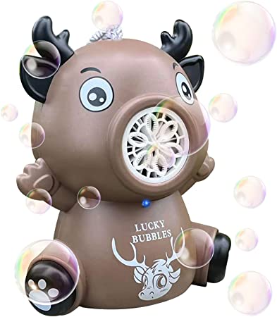 Photo 1 of Bubble Machine for Kids, Kimiangel Toys Automatic Bubble Blower Maker with Solutions for Toddlers Ages 1-3 Outdoor Toy for Girls Birthday
