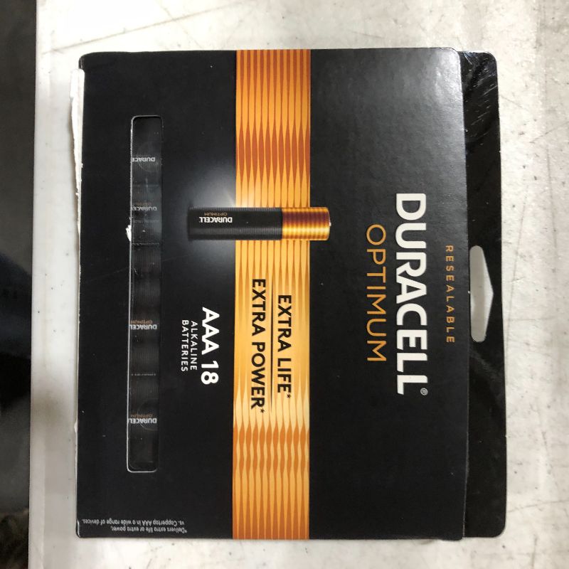 Photo 2 of Duracell Optimum Batteries, Alkaline, AAA, 1.5 V, 18 Pack - 18 batteries