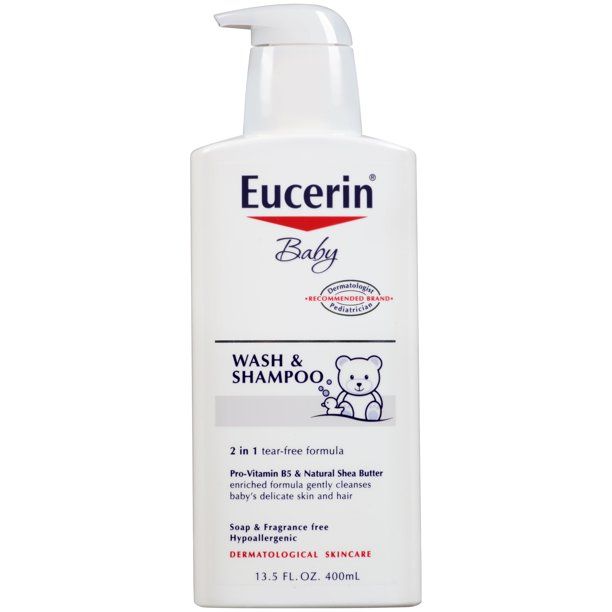 Photo 1 of Eucerin Baby Unscented Baby Shampoo and Body Wash, Tear Free Baby Shampoo and Wash, 13.5 Fl Oz Pump Bottle
