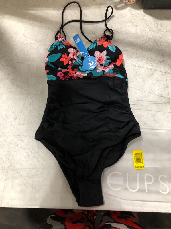 Photo 2 of Maya Floral O-Ring Criss Cross One Piece Swimsuit - small
