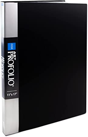 Photo 1 of Itoya Original Art ProFolio 11x17 Black 48-Page Art Portfolio Binder with Plastic Sleeves - Portfolio Folder for Artwork with Clear Sheet Protectors - Presentation Book for Art Display and Storage
