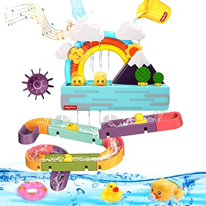 Photo 1 of Baby Bath Toy, Interactive Light Up & Musical Bathtub Toys for Toddlers, Floating Squirting Toys for Boys and Girls
