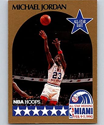 Photo 1 of 1990-91 NBA Hoops #5 Michael Jordan SP Chicago Bulls AS Official Basketball Trading Card
