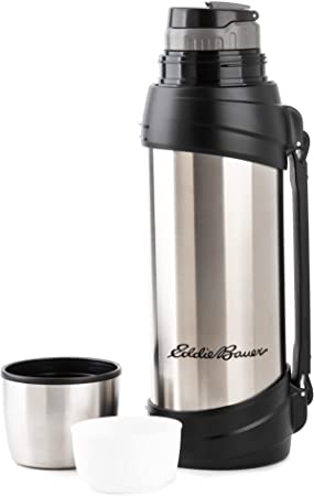 Photo 1 of EDDIE BAUER Everest Stainless Steel Water Bottle for Men & Women - Double Wall Vacuum Insulated Water Jug 84oz BPA Free Water Flask with Handle - Everyday Water Drinking Use - Stainless Steel
