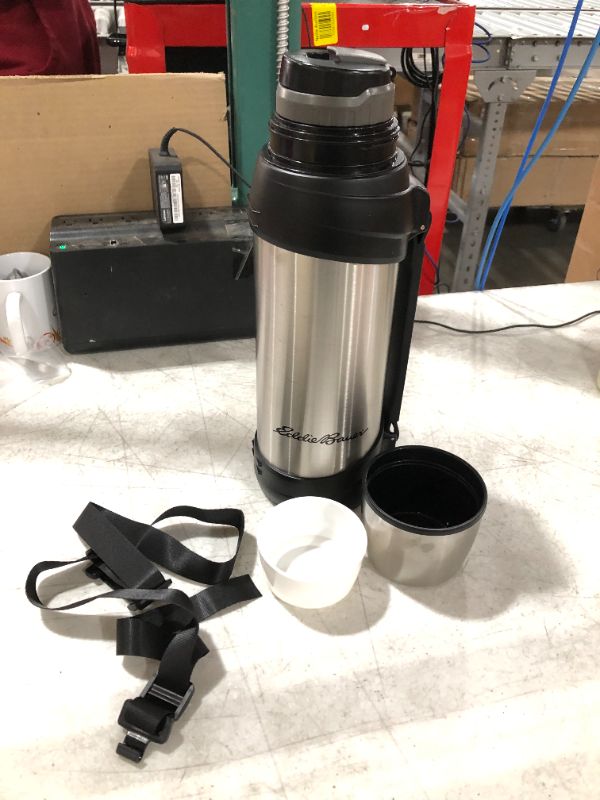 Photo 2 of EDDIE BAUER Everest Stainless Steel Water Bottle for Men & Women - Double Wall Vacuum Insulated Water Jug 84oz BPA Free Water Flask with Handle - Everyday Water Drinking Use - Stainless Steel
