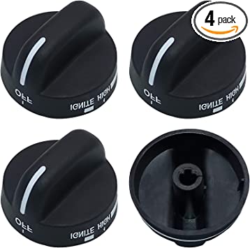 Photo 1 of 8273103 Range Control Knob Replacement Part by AMI PARTS - Compatible with Whirlpool Gas Stove - Replace WP8273103 AP6012363 - 4 Pack
