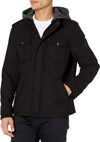 Photo 1 of Levi's Men's Wool Blend Hooded Military Jacket
