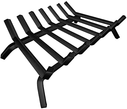Photo 1 of Amagabeli Black Wrought Iron Fireplace Log Grate 30 inch Wide Heavy Duty Solid Steel Indoor Chimney Hearth 3/4" Bar Fire Grates for Outdoor Kindling Tools Pit Wood Stove Firewood Burning Rack Holder
