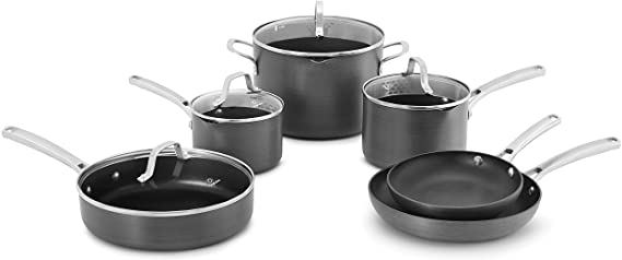 Photo 1 of Calphalon Classic Hard-Anodized Nonstick Pots and Pans, 10-Piece Cookware Set