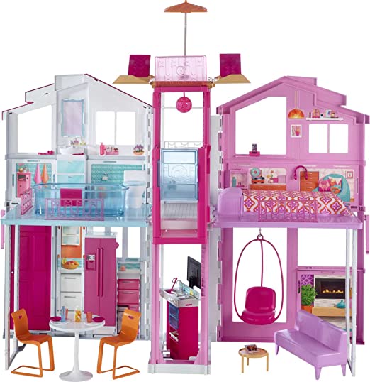 Photo 1 of Barbie 3-Story House with Pop-Up Umbrella