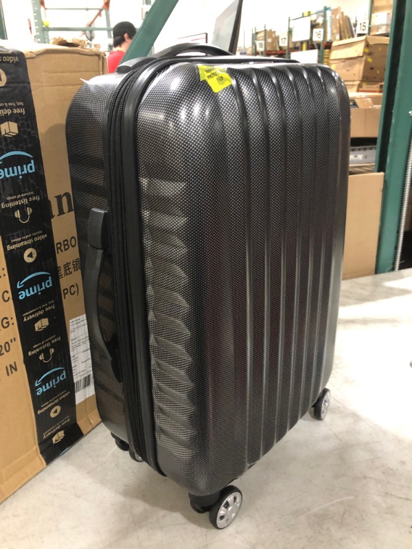 Photo 2 of Rockland Melbourne Hardside Expandable Spinner Wheel Luggage, Carbon, Carry-On 20-Inch
