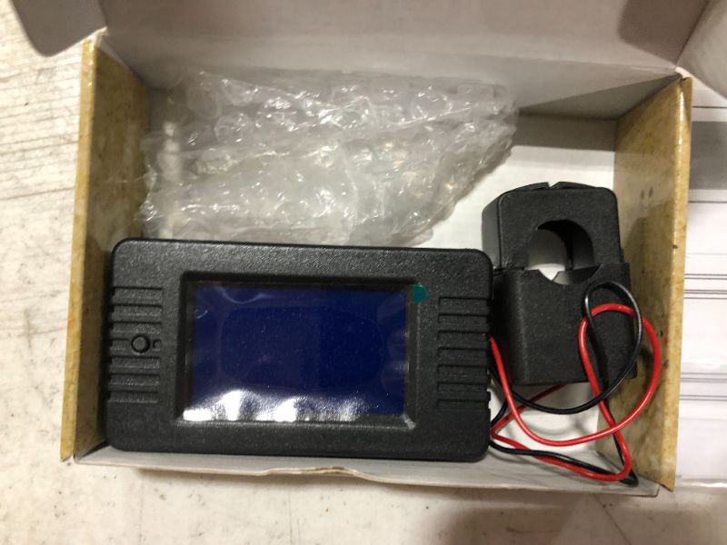 Photo 1 of PZEM-022 Open and Close CT 100A AC Digital Display Power Monitor Meter Voltmeter Ammeter Frequency Current Voltage Factor Meter with Split CT
