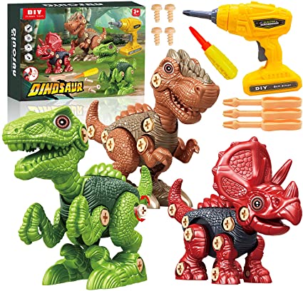 Photo 1 of Kids Toys Stem Dinosaur Toy, Take Apart Dinosaur Toys for Kids 3-5 Learning Educational Building Construction Sets Toy with Electric Drill Birthday Gifts for Boys Girls Age 3 4 5 6 7 8 Year Old
