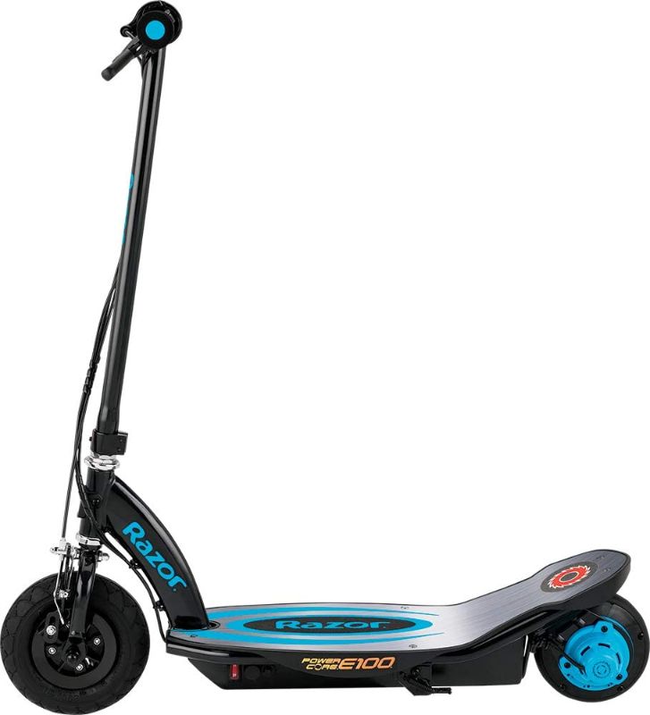 Photo 1 of Razor Power Core E100 Kids Motorized Electric Powered Kick Start Scooter, Blue