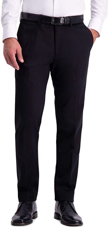 Photo 1 of Haggar Men's Premium No Iron Khaki Slim Fit Flat Front Casual Pant