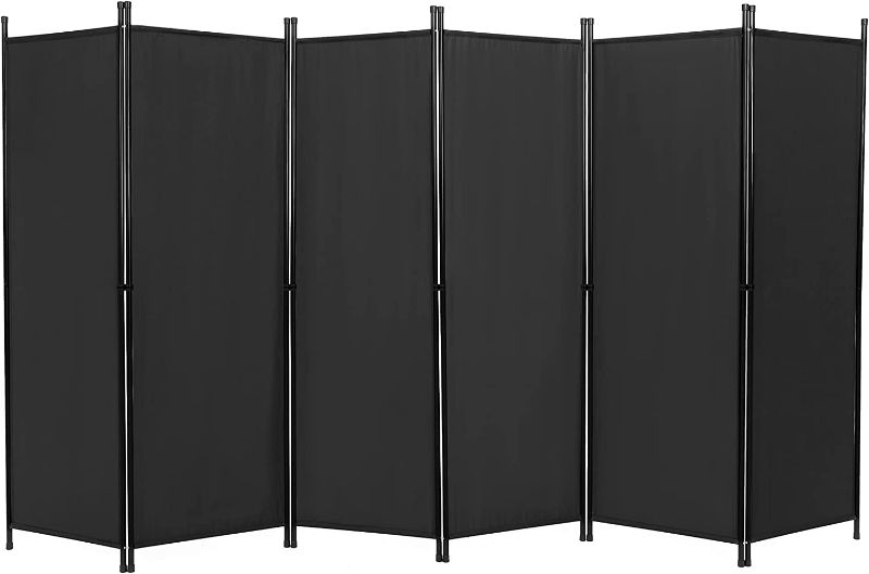 Photo 1 of ACTREY 6-Panel Indoor Room Divider, Screen Movable Room Screen Separator Wall Protective Privacy Furniture Indoor Bedroom(Black)