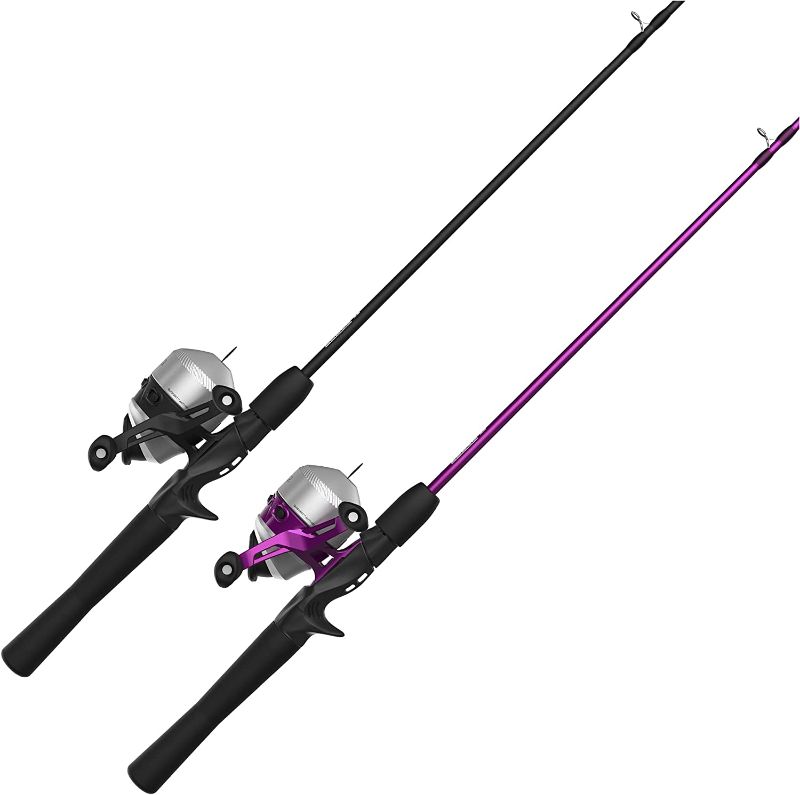 Photo 1 of Zebco 33 Spincast Reel and 2-Piece Fishing Rod Combo, 5-Foot 6-Inch Durable Fiberglass Rod, Quickset Anti-Reverse Fishing Reel with Bite Alert