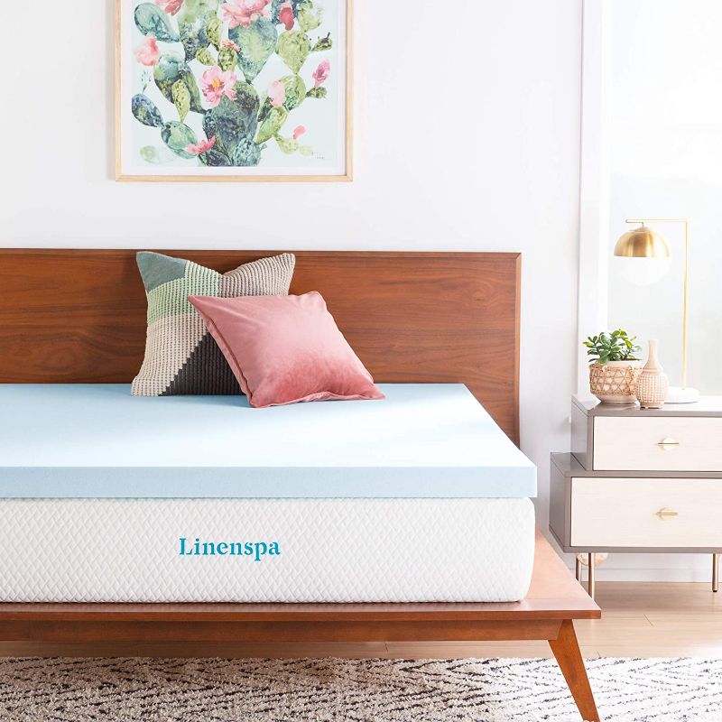 Photo 1 of Linenspa 3 Inch Gel Infused Memory Foam Mattress Topper, Queen, 3 Inch