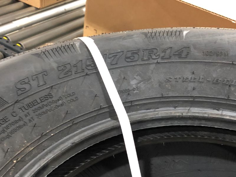 Photo 3 of 2 Pack - ST Radial 215/75R14 Load C 6 Ply Trailer Tire