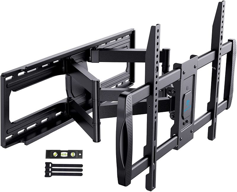 Photo 1 of PERLESMITH Full Motion TV Wall Mount for 50”-90” TVs, TV Mount Bracket Dual Articulating Arms Swivel Extension tilt up to 132lbs, Max VESA 800x400mm , Fits 16”18” to 24" Studs, PSXFK1
