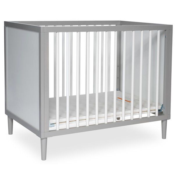 Photo 1 of Dream On Me Lucas Mini Modern Crib With Rounded Spindles I Convertible Crib I Mid- Century Meets Modern I Portable Crib
