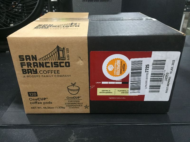 Photo 3 of [120 Ct] San Francisco Bay Coffee OneCUP Fog Chaser - Medium Dark Roast Compostable Coffee Pods [EXP 7-15-22]