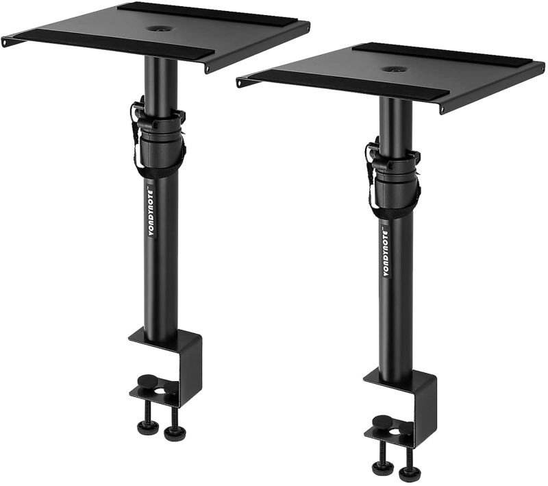 Photo 2 of Vondynote Set of 2 Studio Monitor Stands Desktop Speaker Stands with Desk Clamp