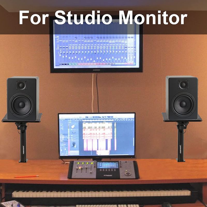 Photo 2 of Vondynote Set of 2 Studio Monitor Stands Desktop Speaker Stands with Desk Clamp