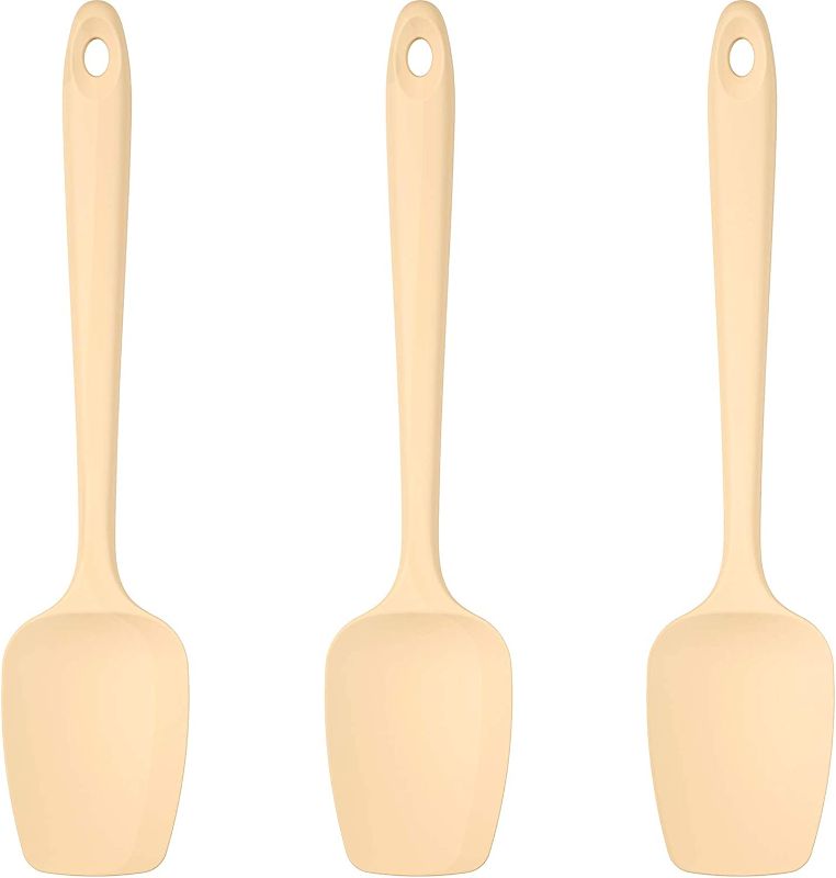 Photo 1 of [2 Pack] U-Taste Silicone Spoon Spatula Set, 600ºF High Heat Resistant BPA-Free Flexible Rubber Scraper Set of 3 (Apricot)