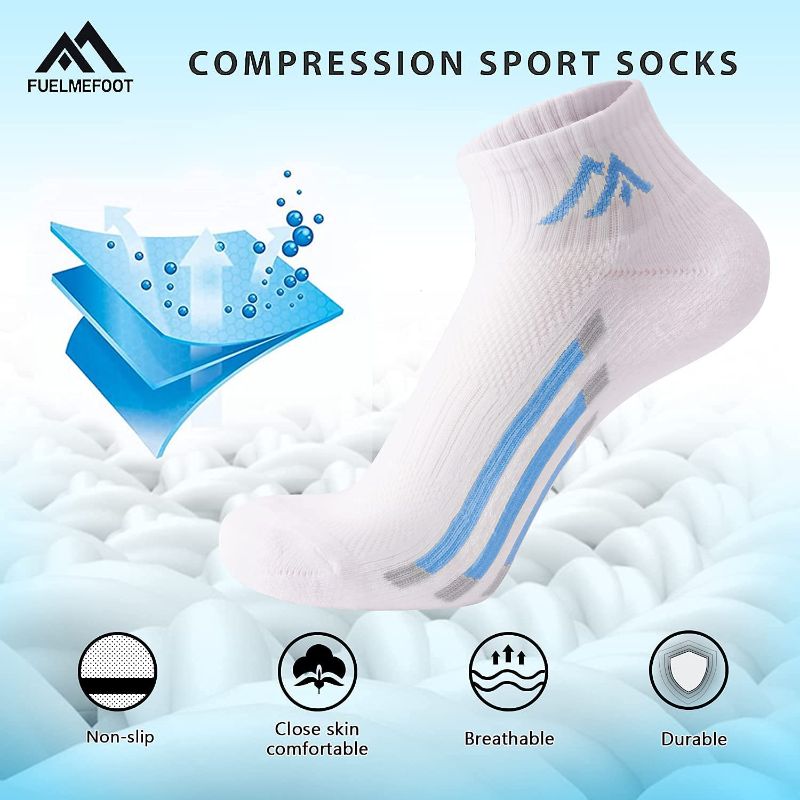 Photo 1 of [Size S/M] Compression Socks for Men & Women Circulation 7-15 mmhg-Plantar Fasciitis Socks with Ankle Support